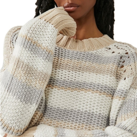 NWT Free People Devon knit Sweater size Medium - Picture 3 of 14